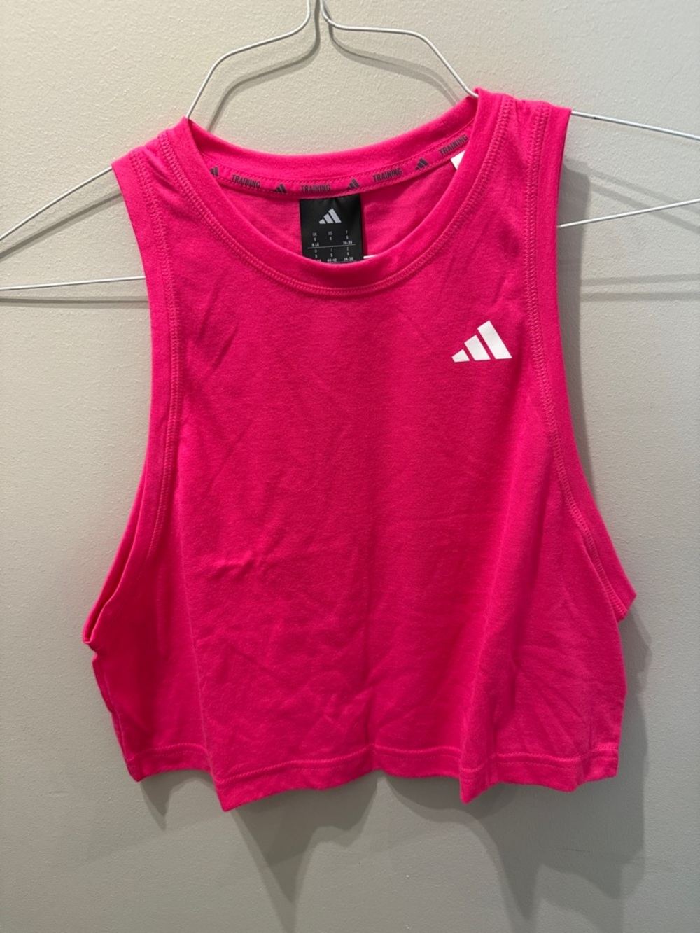 adidas Hot Pink Cropped Muscle Tank